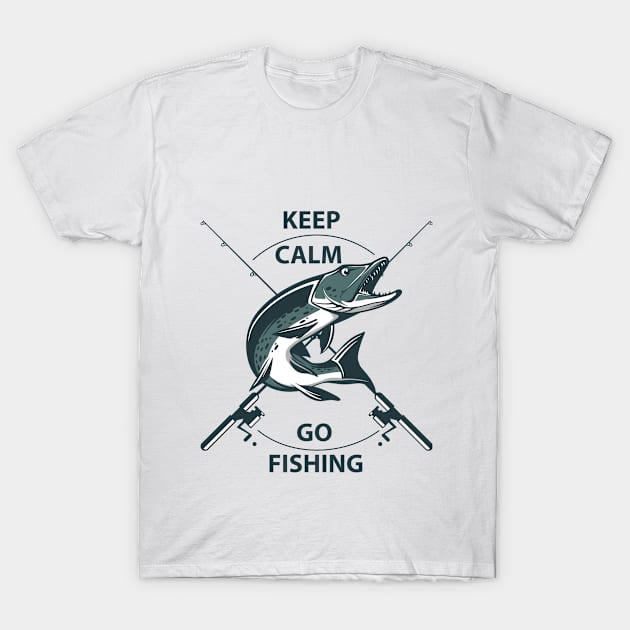 KEEP CALM AND GO FISHING T-Shirt by NewUs